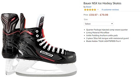 bauer nsx ice hockey skates