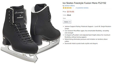 jackson ultima freestyle fusion figure ice skating shoes