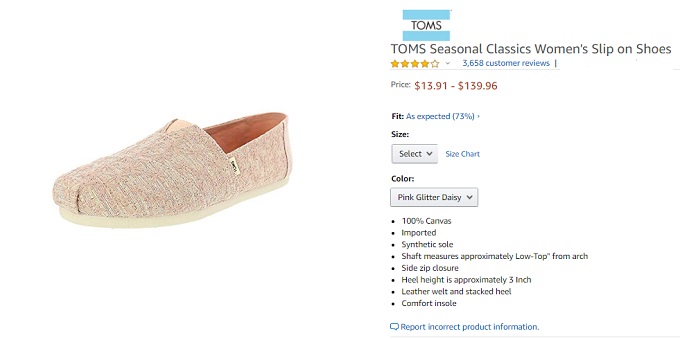 toms classics womens slip-on shoes