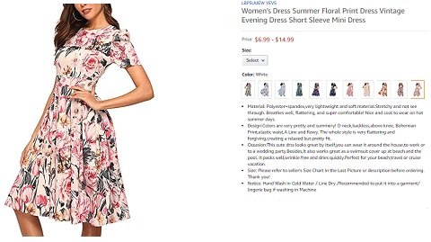 lbpsuuew yevs summer floral print dress