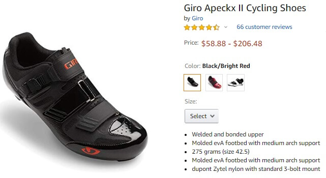 giro apeckx ii cycling shoes