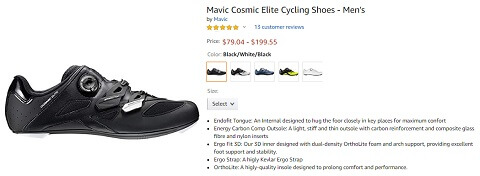 mavic cosmic elite mens cycling shoes