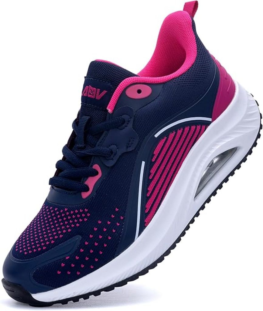 AOV Womens Wide Walking Shoes Arch Support Plantar Fasciitis Sneakers