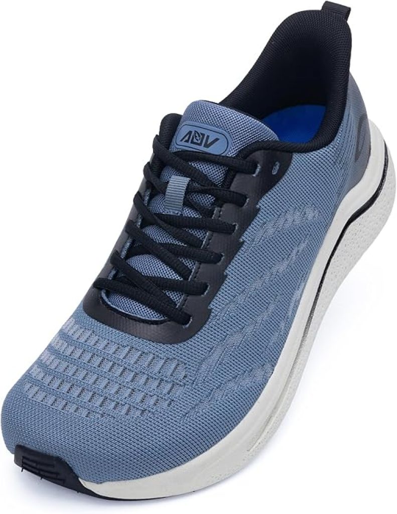 HuJat Men Wide Toe Box Arch Support Orthotic Sneakers Plantar Fasciitis