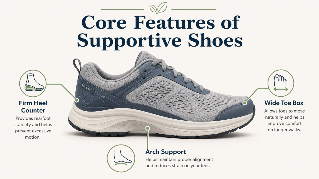 core features for plantar fasciitis shoes