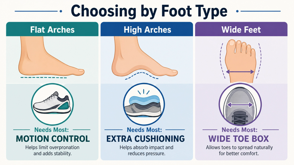 Choosing Plantar Fasciitis Shoes by Foot Type